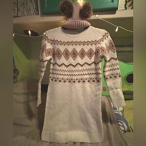 SET Sweater Dress & Pom Hat